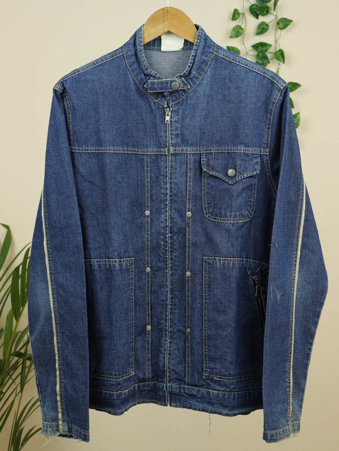 Zipper Denim Jacket - 40"