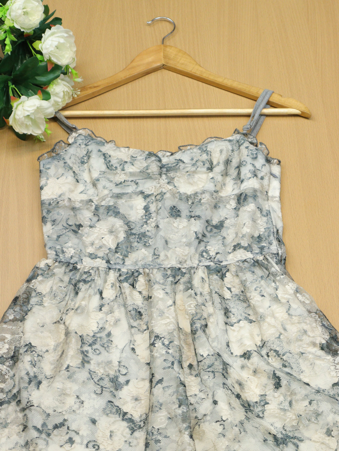 Net Printed Dress - 32"
