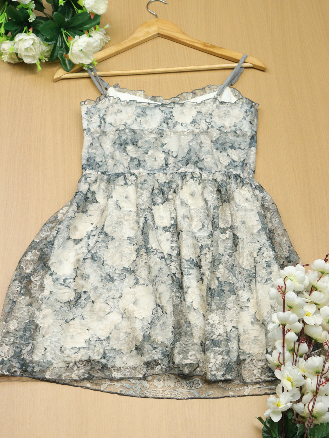 Net Printed Dress - 32"