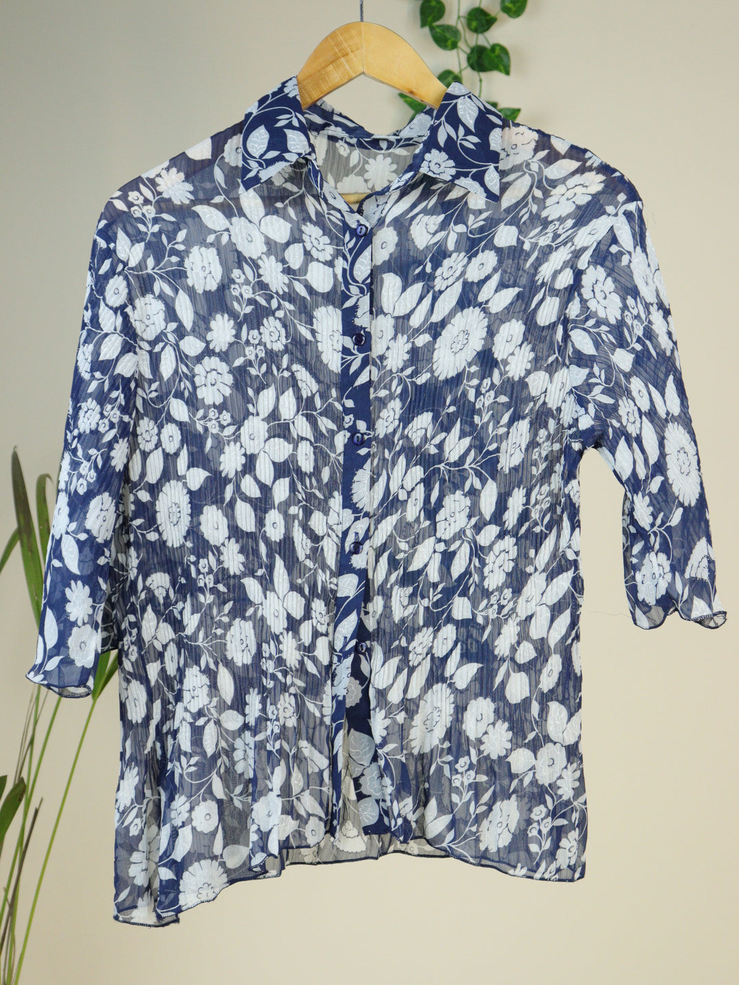 Blue Printed Shirt - 40"