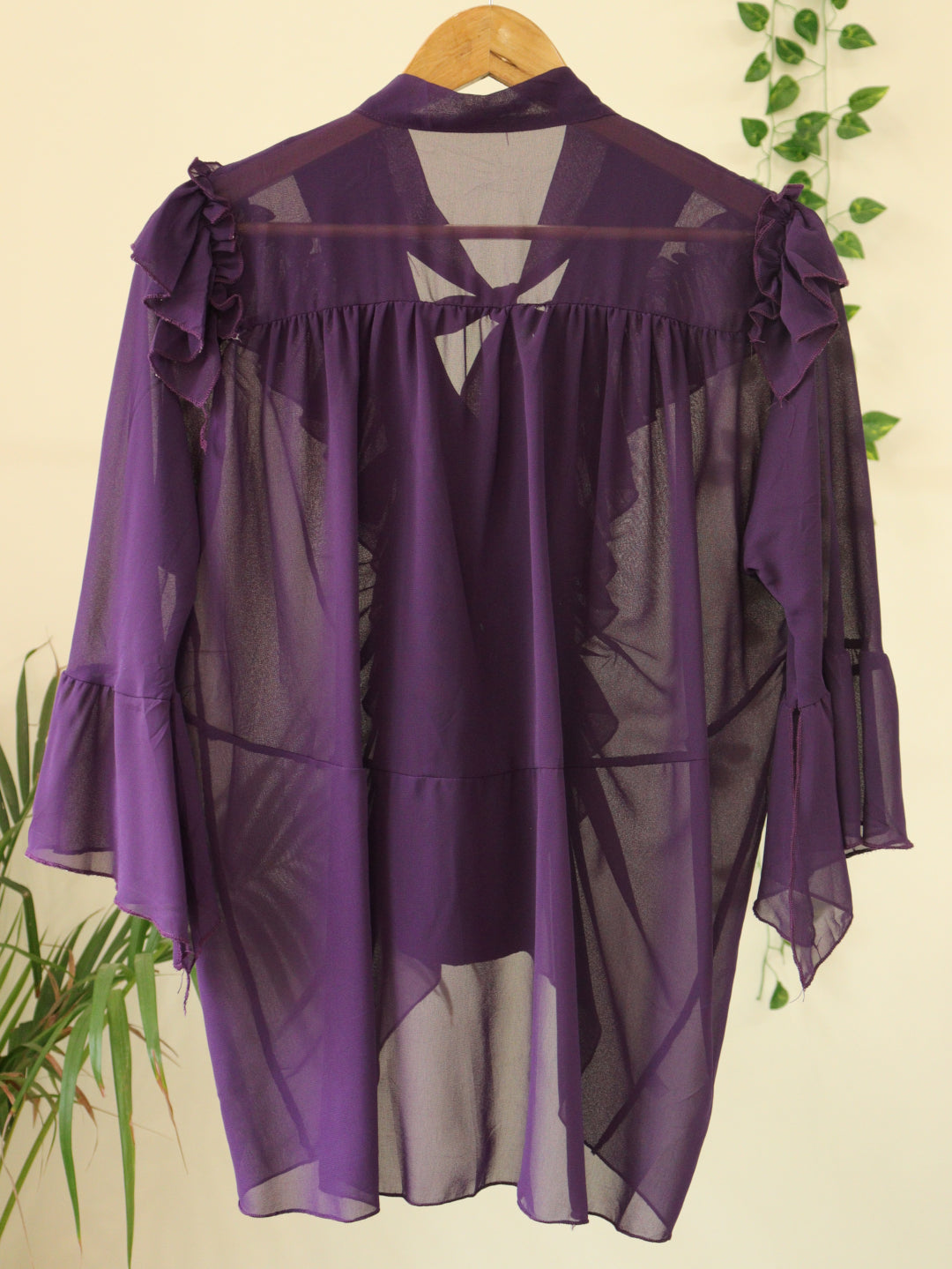 Purple Ruffle Shirt - 42"