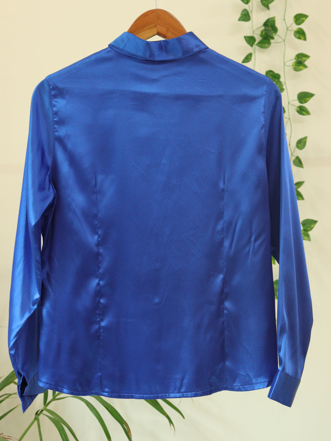 Blue Satin Shirt - 38"