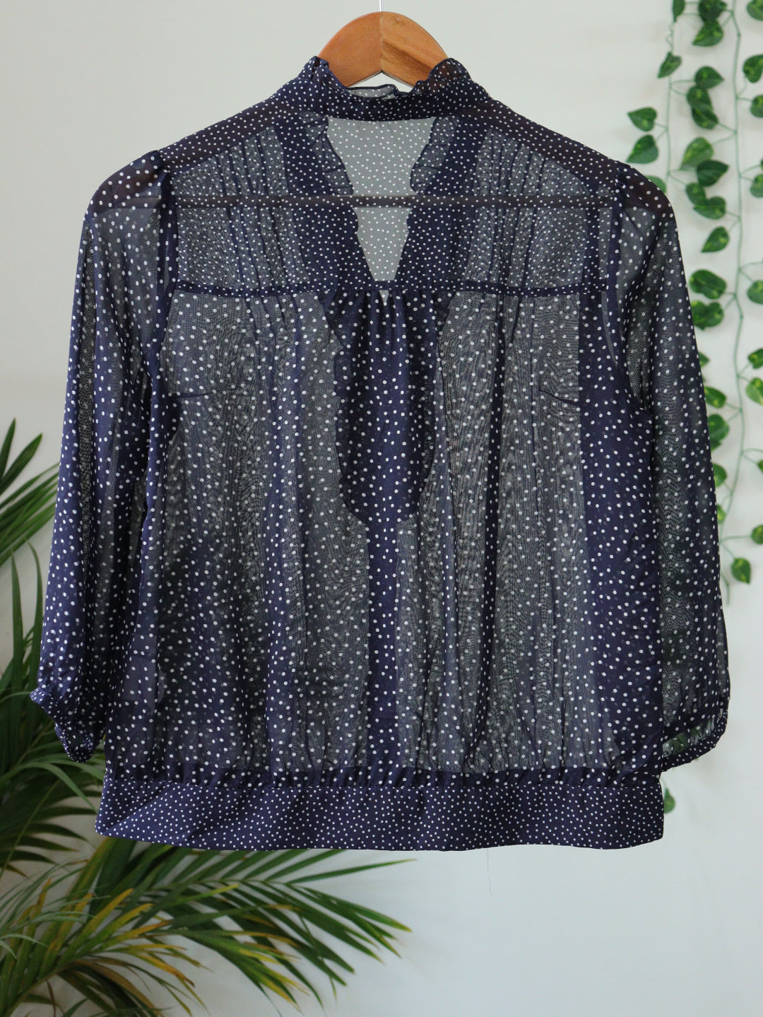Blue Polka Dots Shirt - 38"