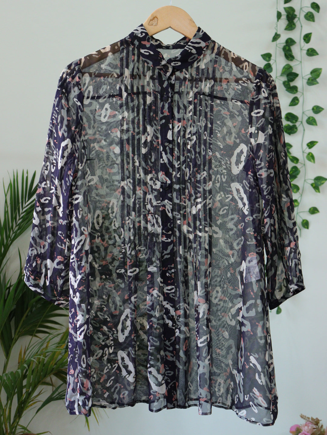 Blue Printed Shirt - 38"