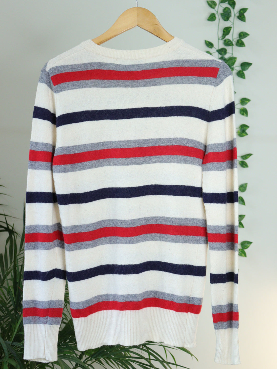 White Striped Pullover - 38"