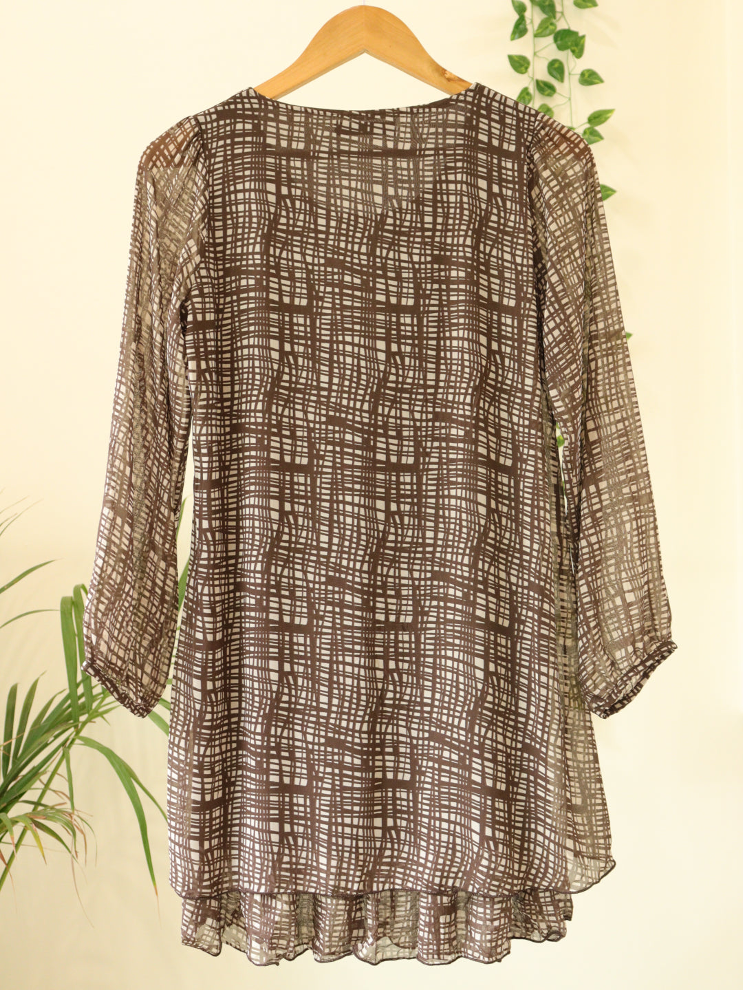 Brown Printed Top - 38"