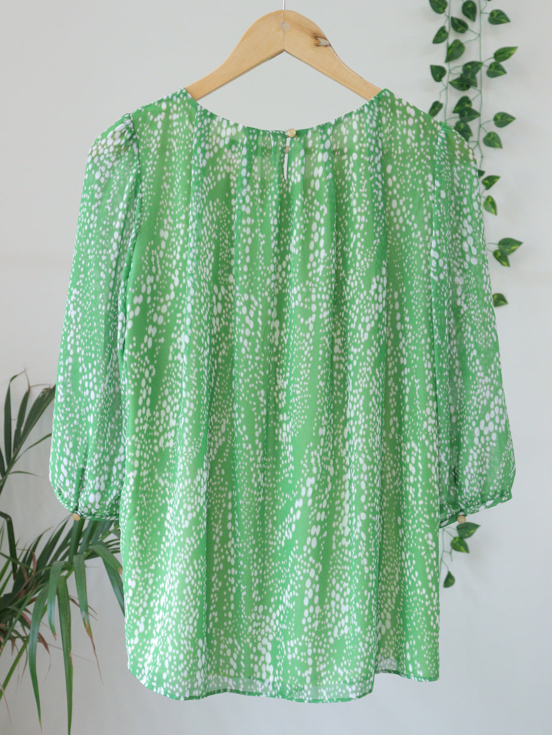 Green Printed Top - 40"