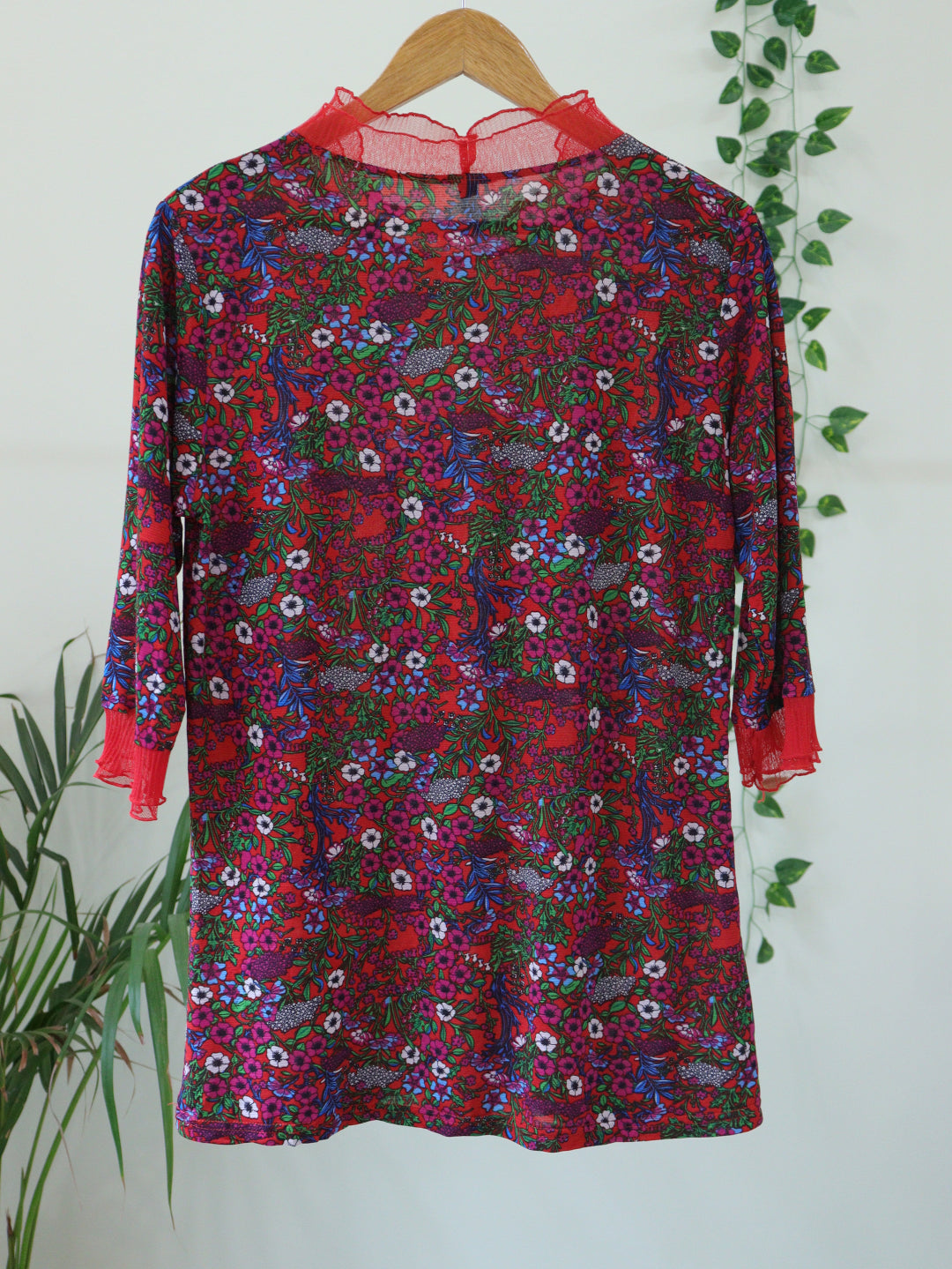 Red Printed Top - 38"