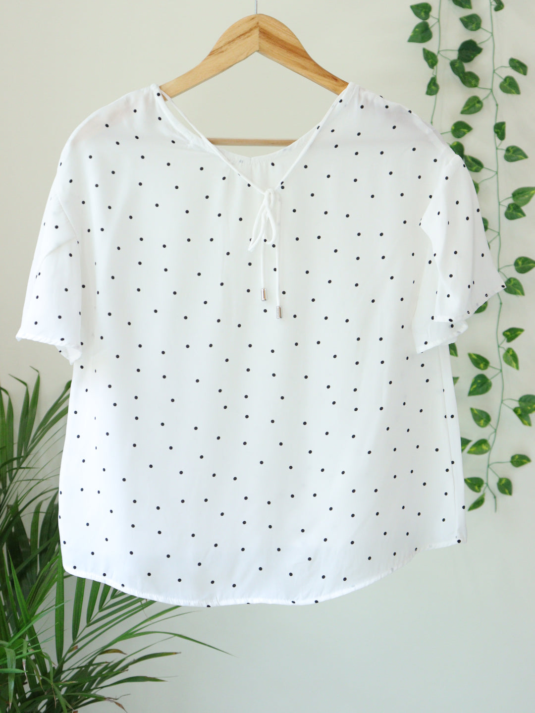 White Dotted Top - 38"