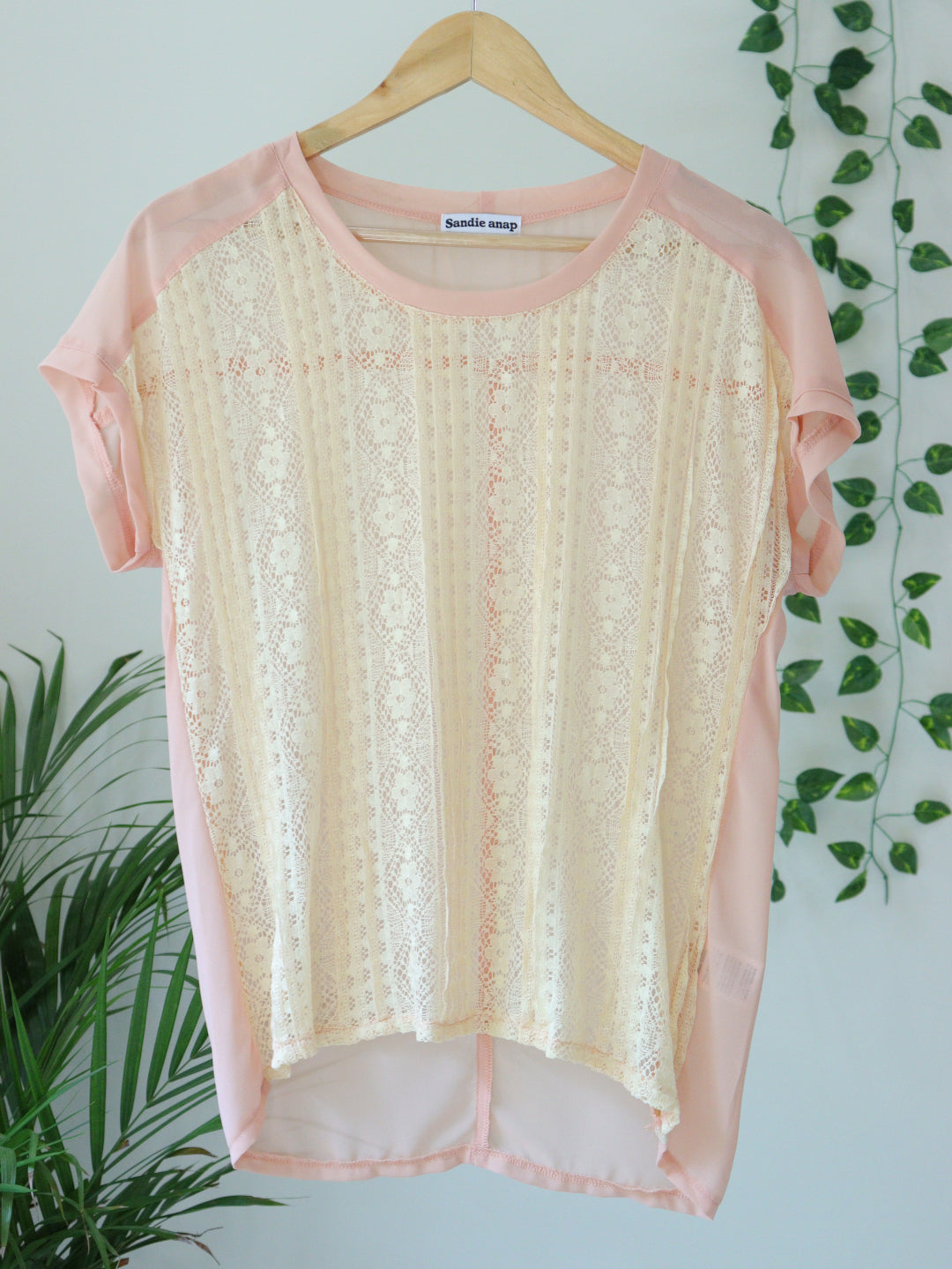 Peach Dotted Top - 38"