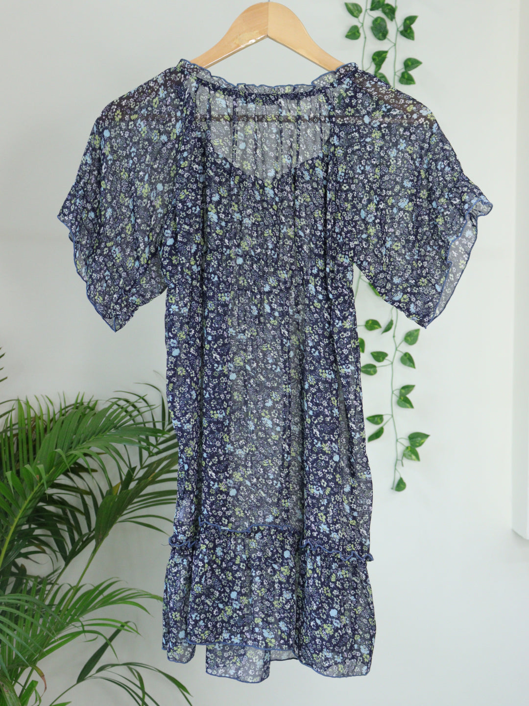 Blue Printed Top - 36"
