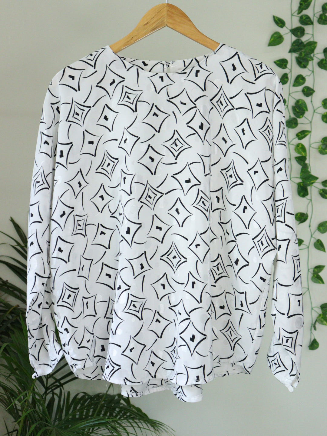 White Printed Top - 42"