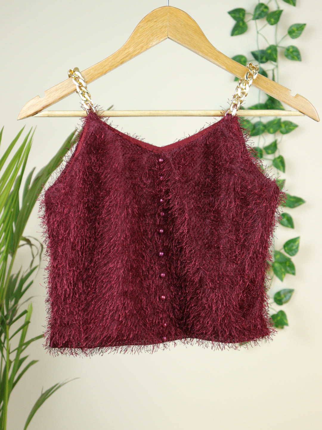 Furr Maroon Top - 34"