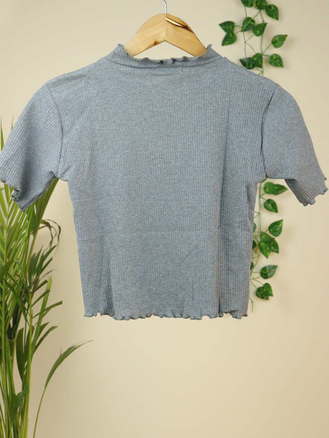 Ribbed Grey Top - 34"