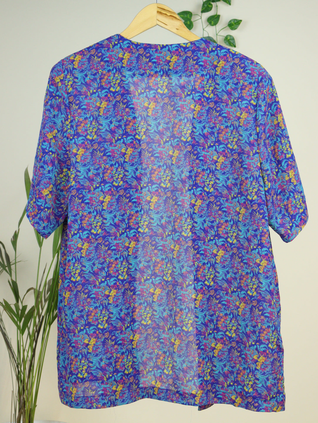 Blue Printed Shrug - 42"