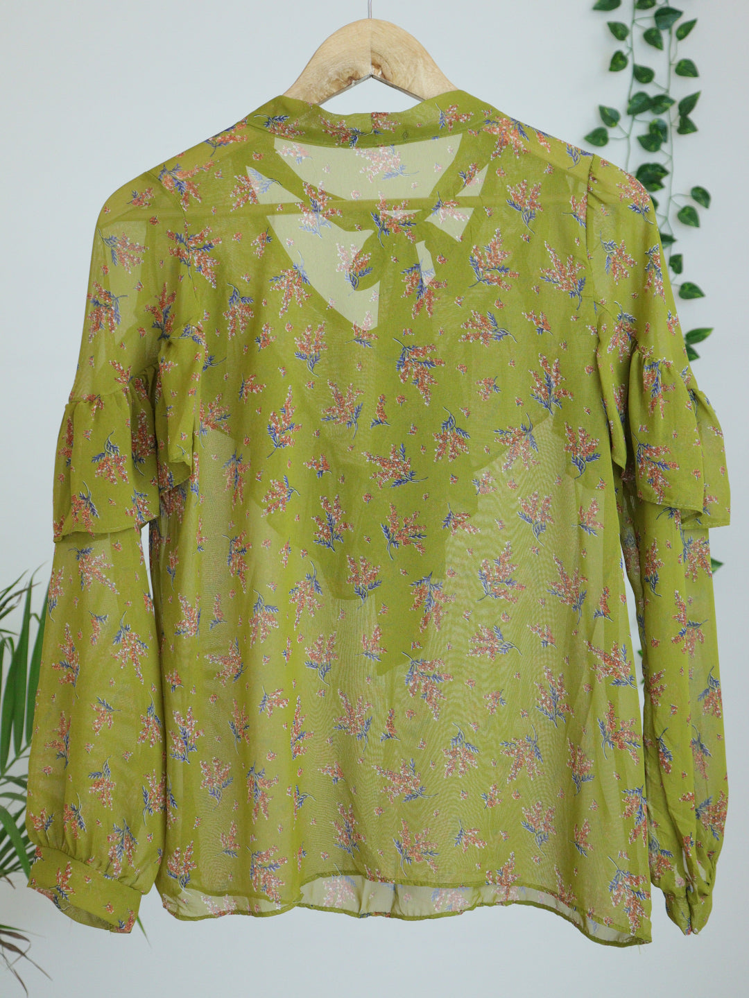 Green Printed Top - 38"