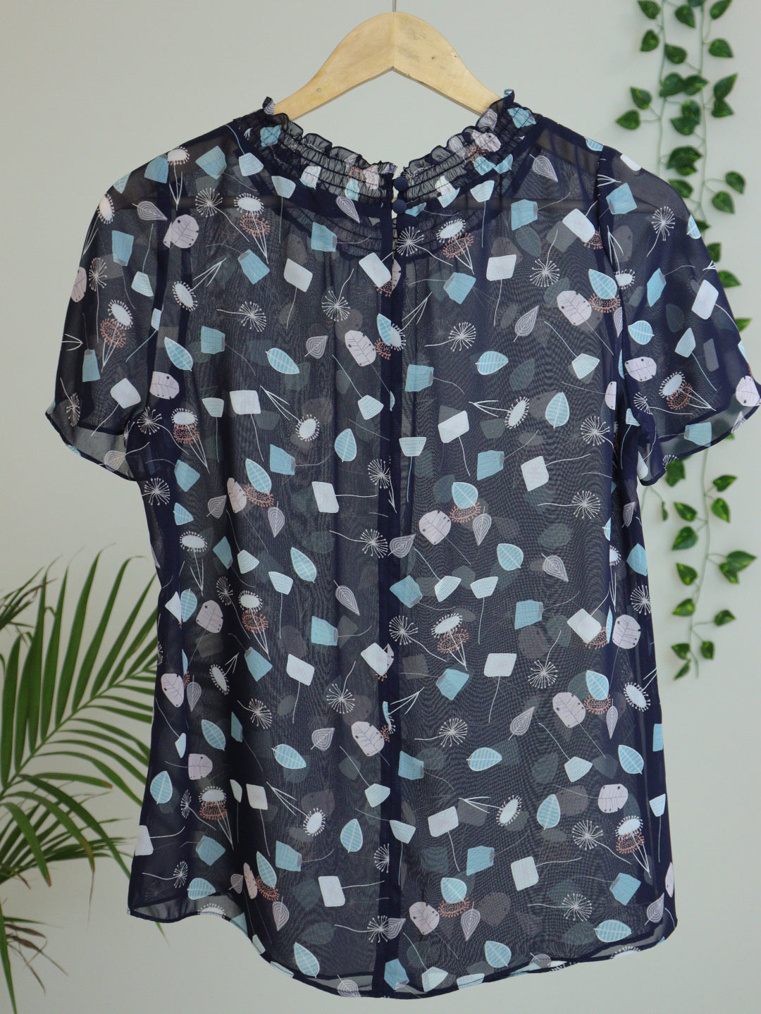 Black Printed Top - 38"