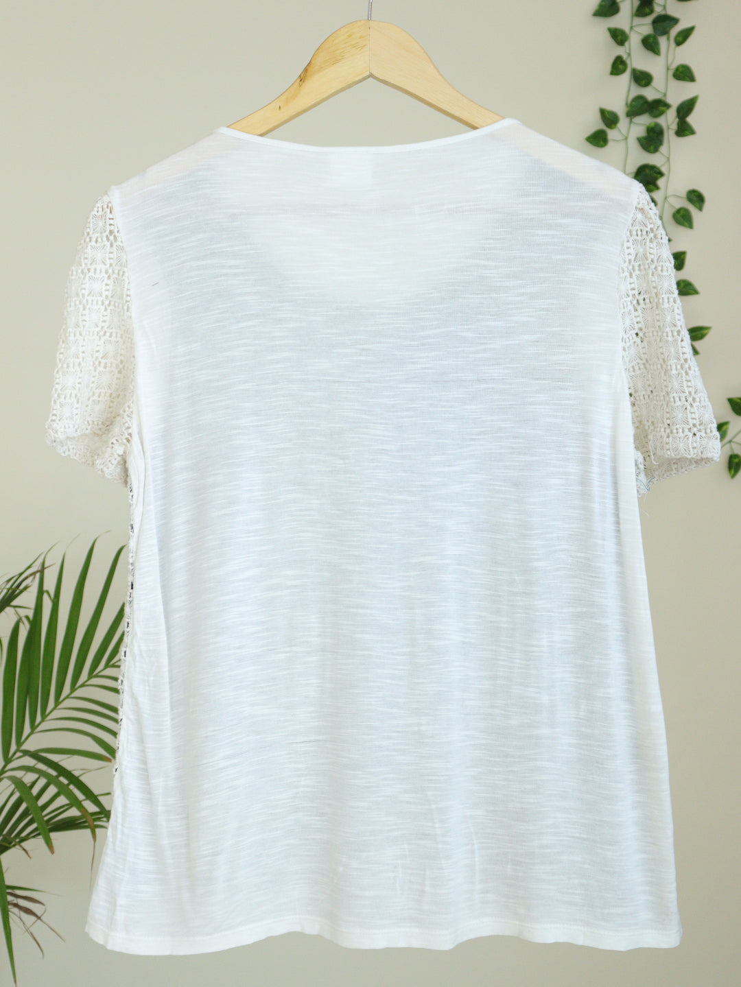 White Crochet Top - 38"