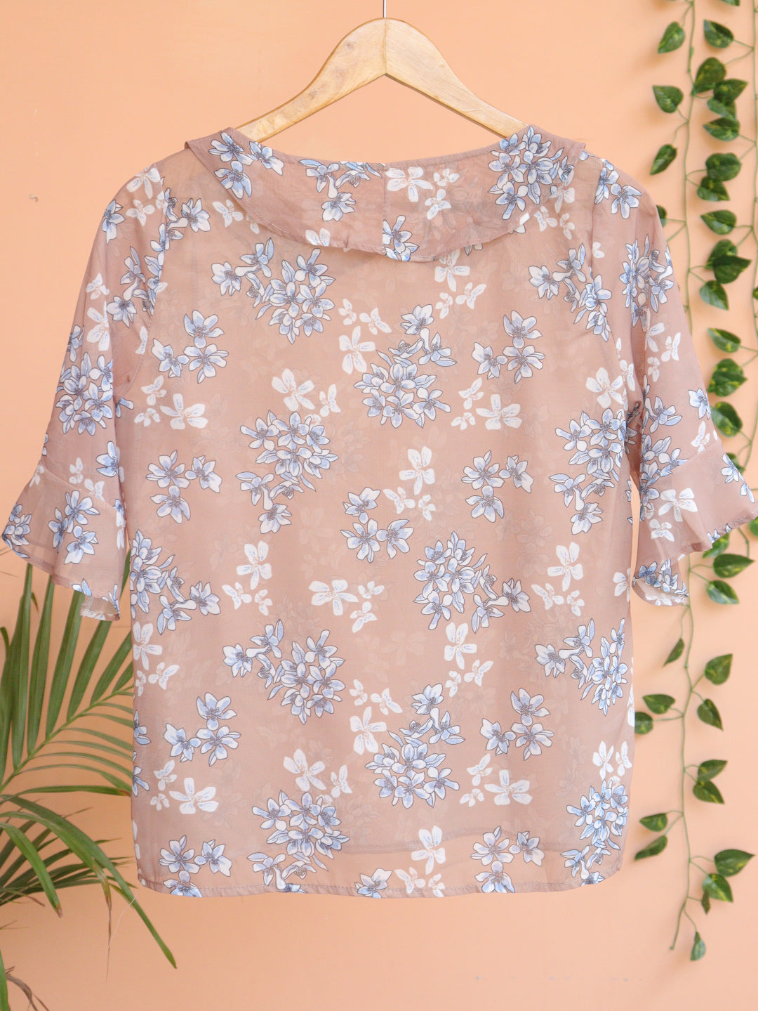 Peach Floral Top - 36"