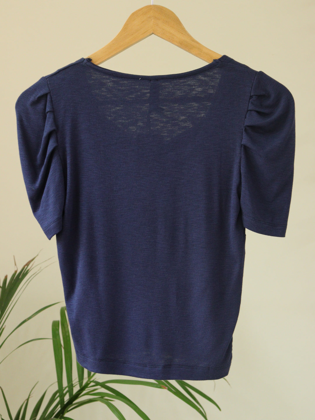 Navy Blue Ribbed Top - 30 to 38"