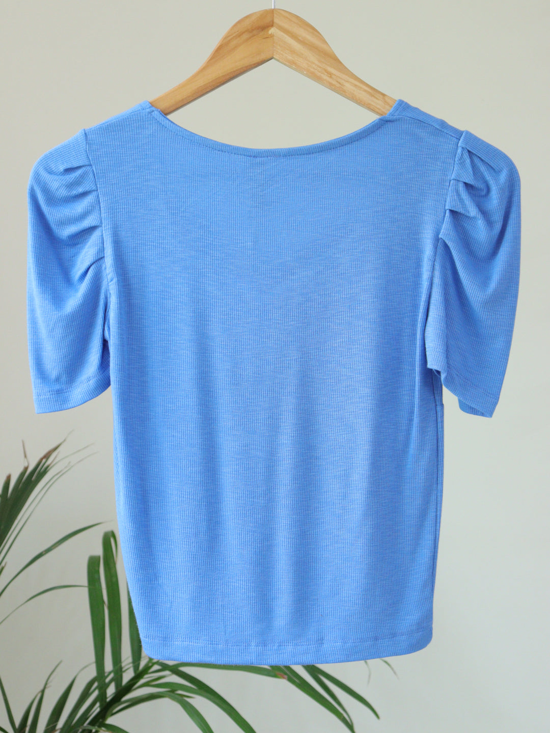 Skyblue Ribbed Top - 30 to 38"