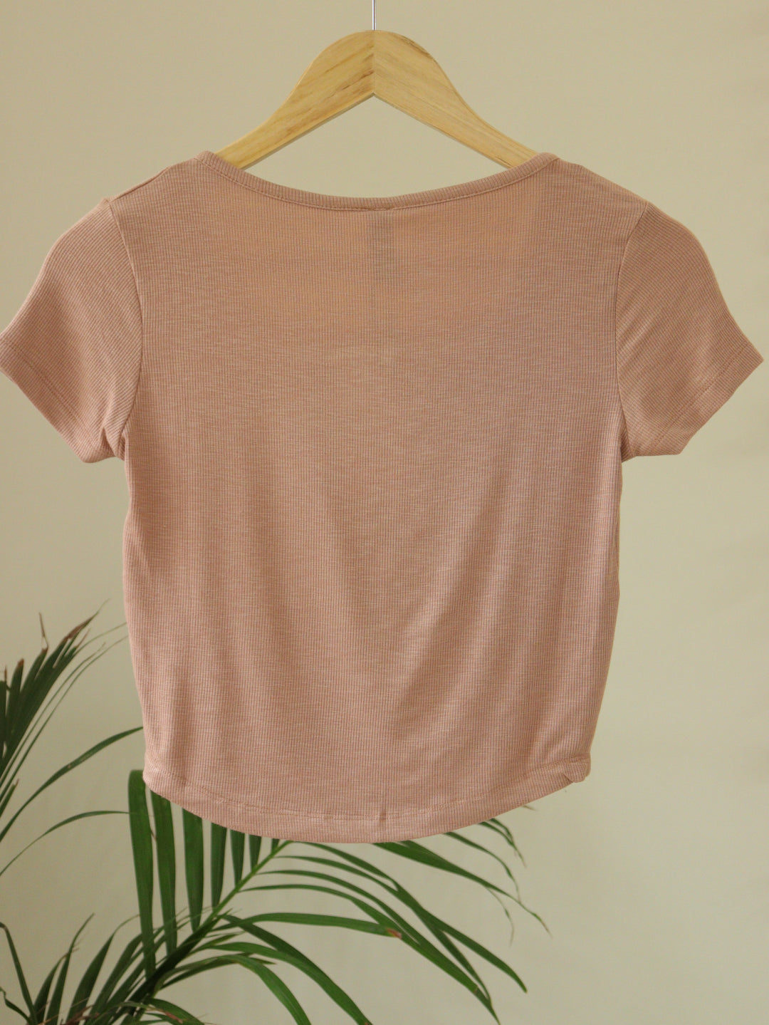 Light Brown Ribbed Top - 30 to 38"