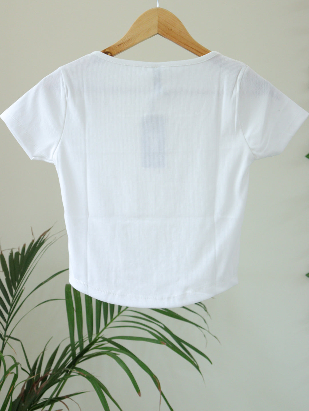 White Ribbed Top - 30 to 38"