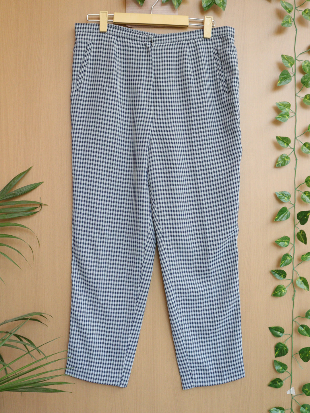 Blue Checked Trousers - 34"