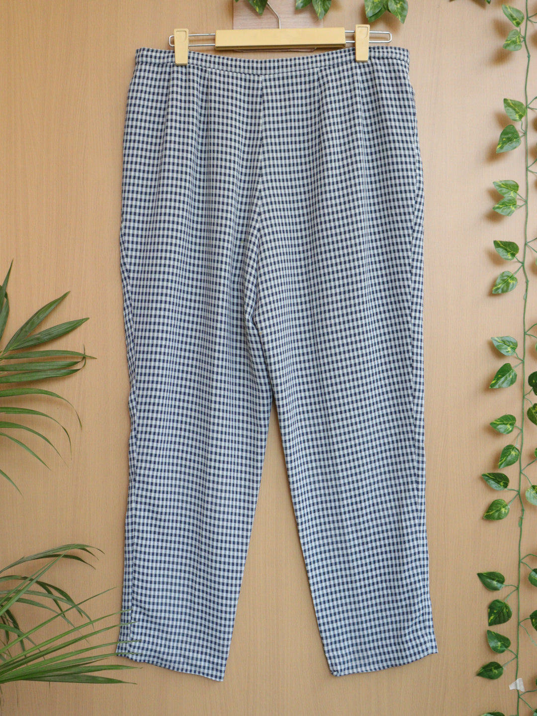 Blue Checked Trousers - 34"