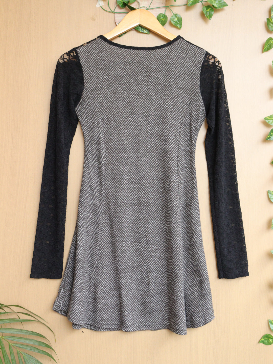 Grey Lace Winter Dress - 32"