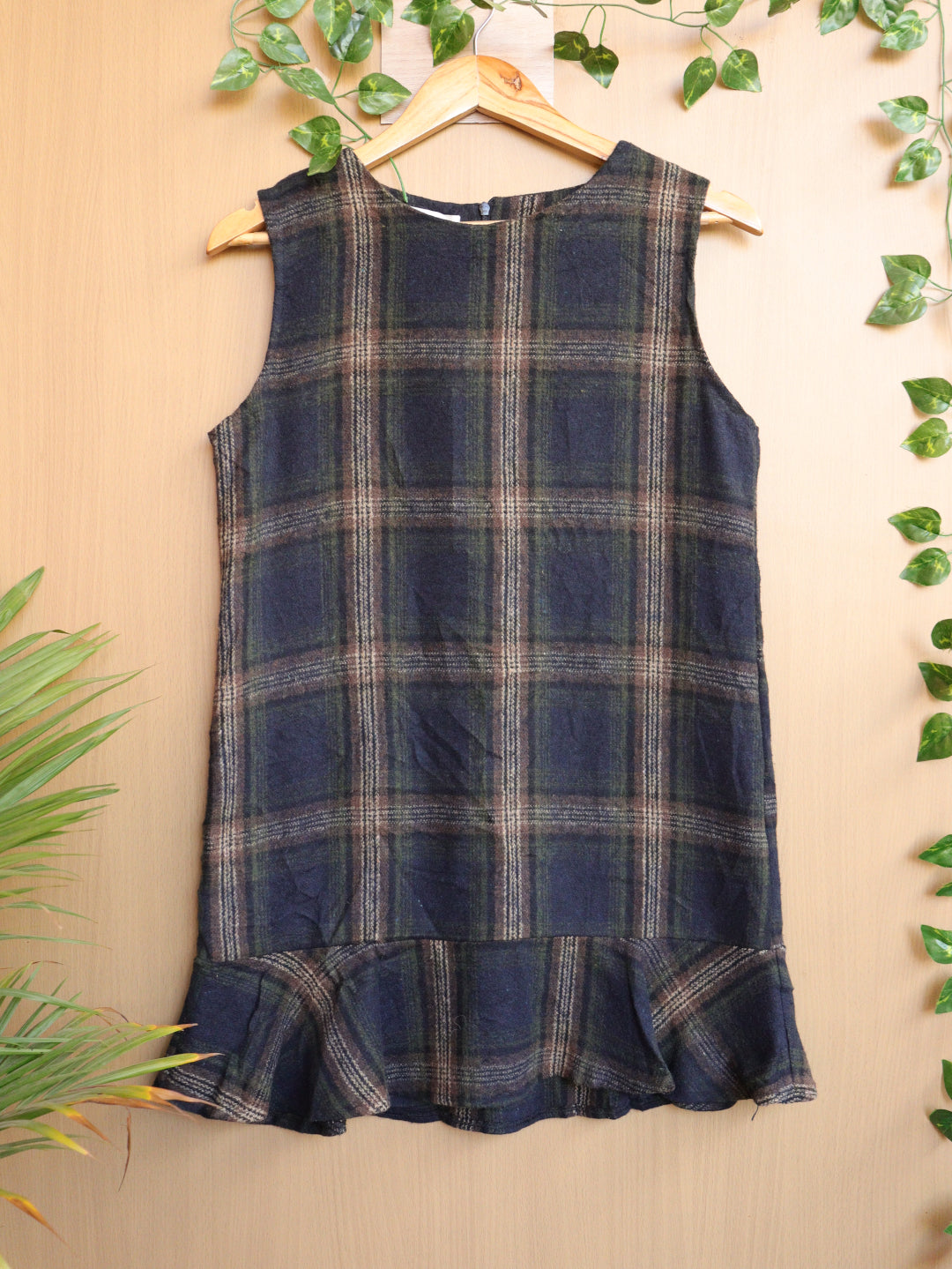 Checked Winter Dress - 38"