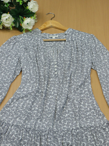 White Printed Dress - 42"