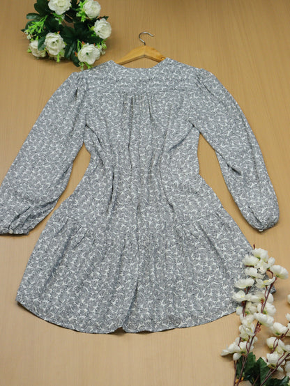 White Printed Dress - 42"