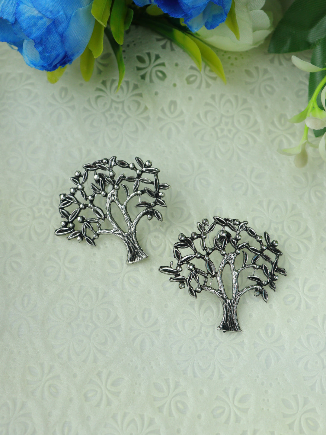 Tree Oxidized Earrings