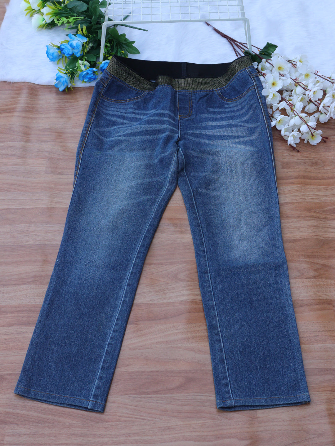 Elastic Waist Jeans - 32"