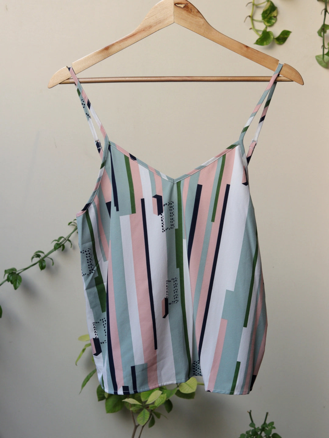 Colorblock Striped Cami Top - 34"