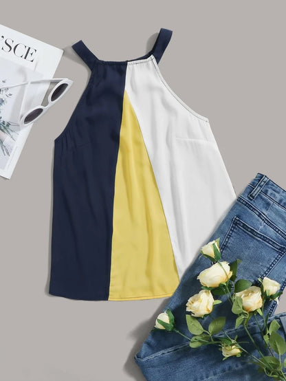 Colorblock Halter Top - 30"