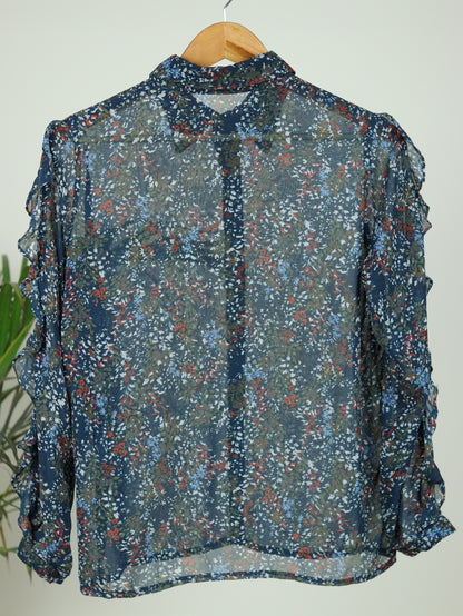 Blue Printed Shirt - 38"