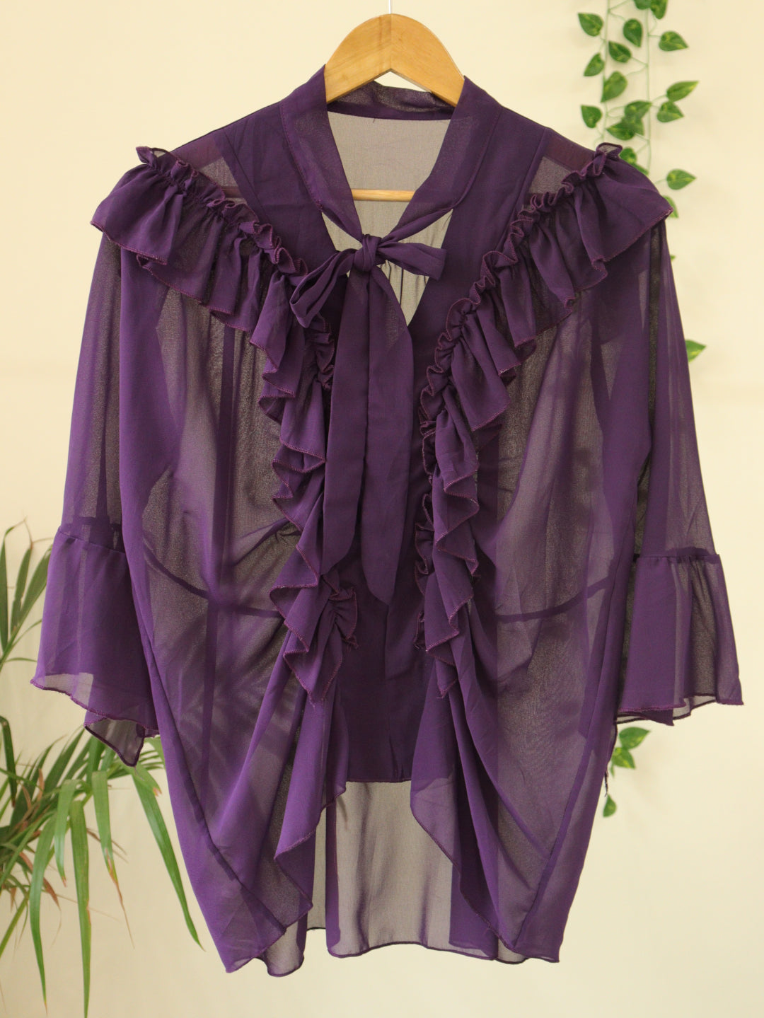 Purple Ruffle Shirt - 42"