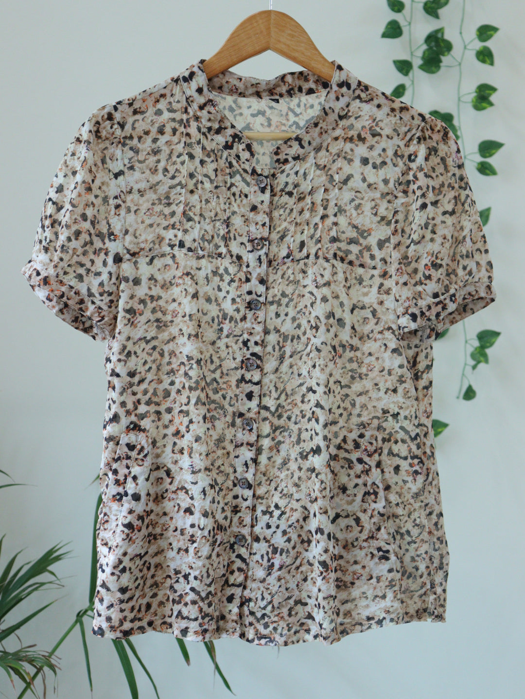Cream Printed Shirt - 38"