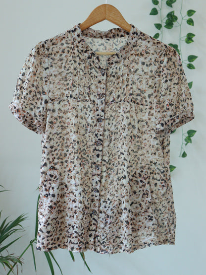 Cream Printed Shirt - 38"