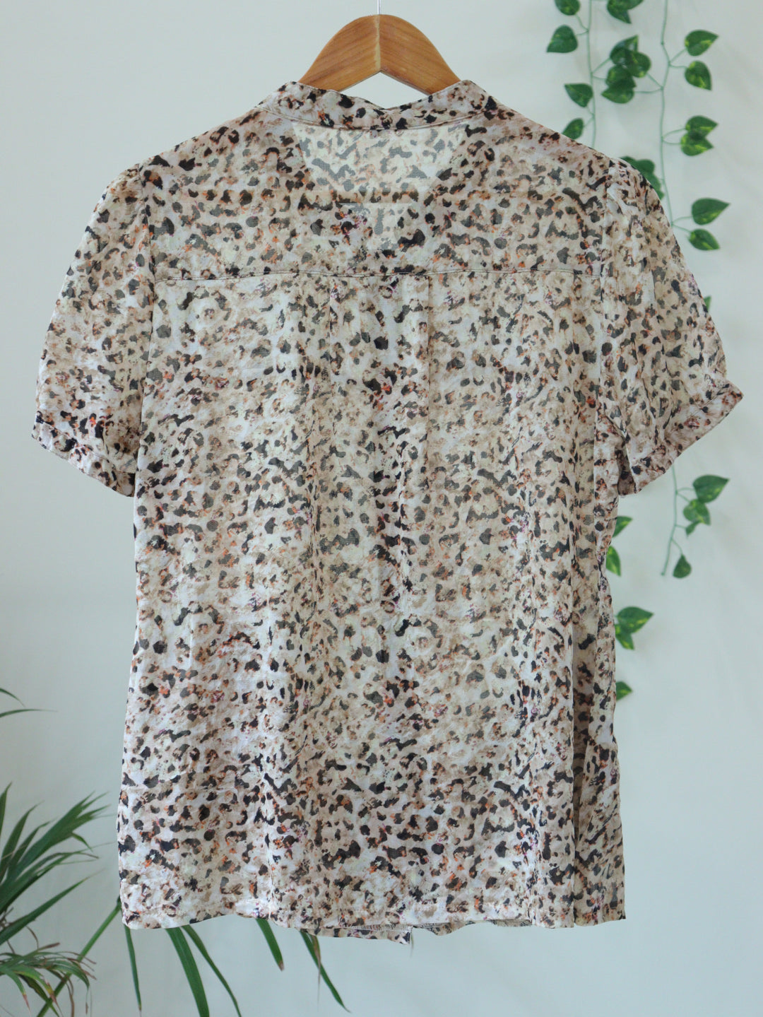 Cream Printed Shirt - 38"