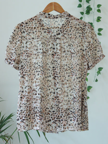 Cream Printed Shirt - 38"