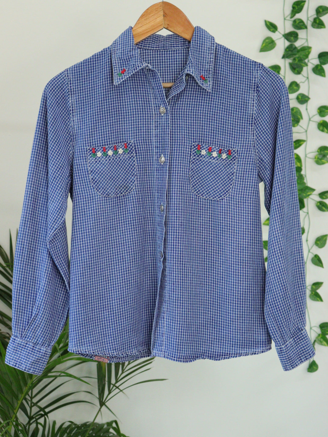 Blue Checked Shirt - 34"