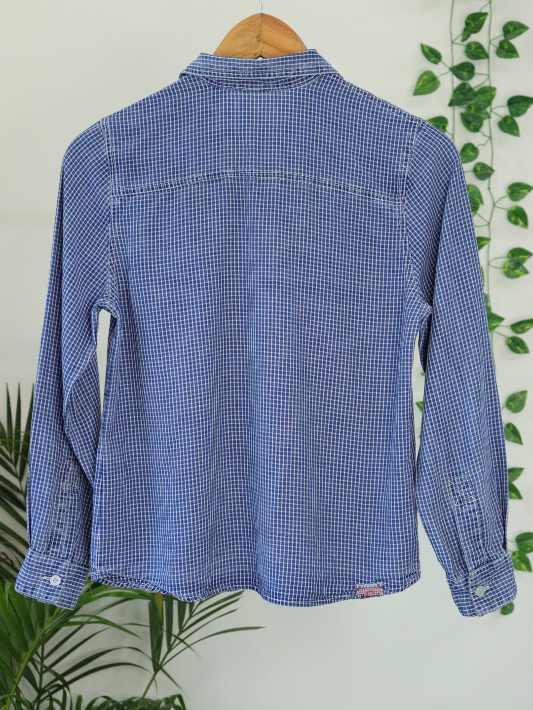 Blue Checked Shirt - 34"