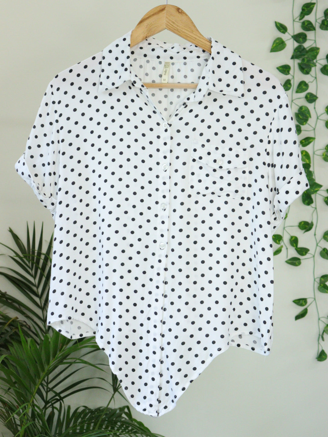 White Polka Dots Shirt - 40"