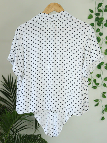 White Polka Dots Shirt - 40"