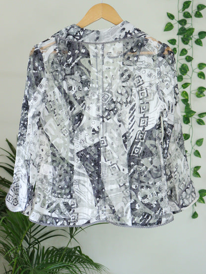 White Printed Shirt - 36"