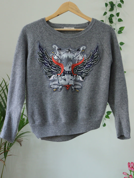 Grey Crop Sweater - 38"