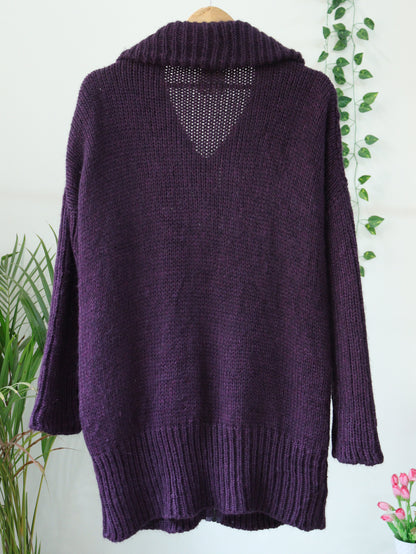 Purple Zipper Sweater - 46"